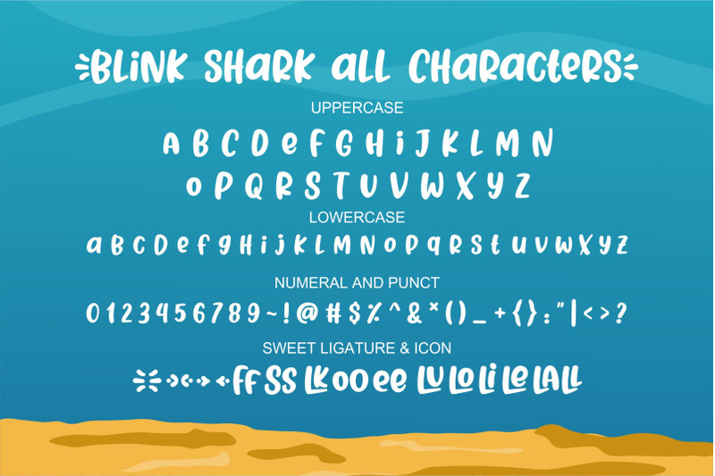blink-shark-cute-created-font