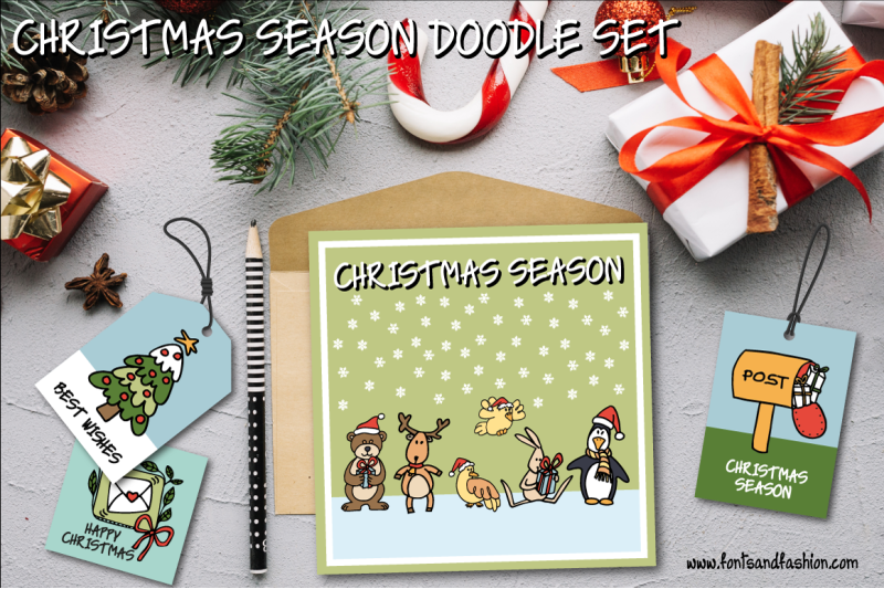 christmas-season-doodle-set