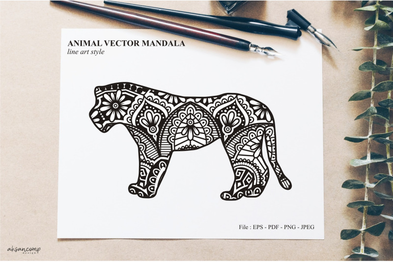 animal-vector-mandala-line-art-style