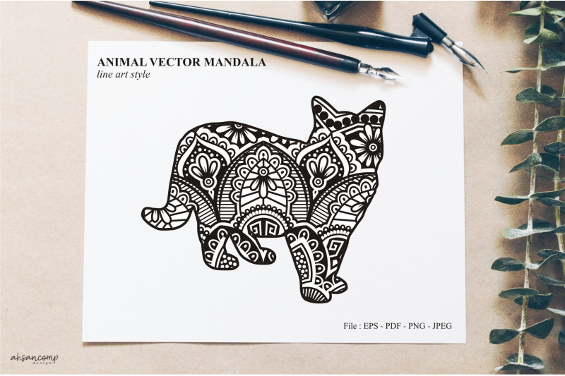 animal-vector-mandala-line-art-style