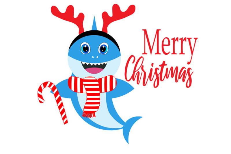 Christmas Shark SVG, Cut Files, Merry Christmas Svg, Baby ...