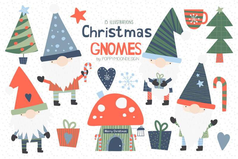 christmas-gnomes-clipart-set