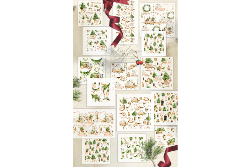 christmas-holiday-patterns-watercolor-nursery-clipart