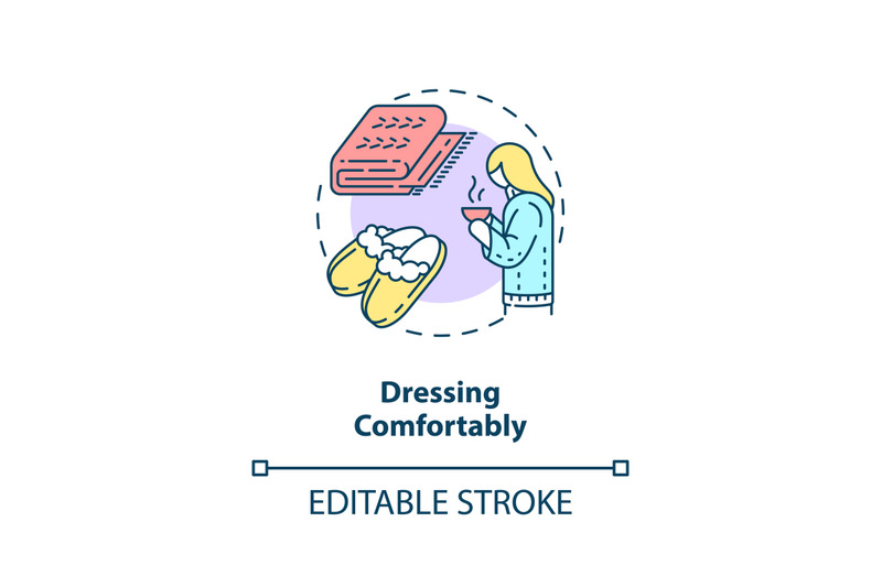 dressing-comfortably-concept-icon