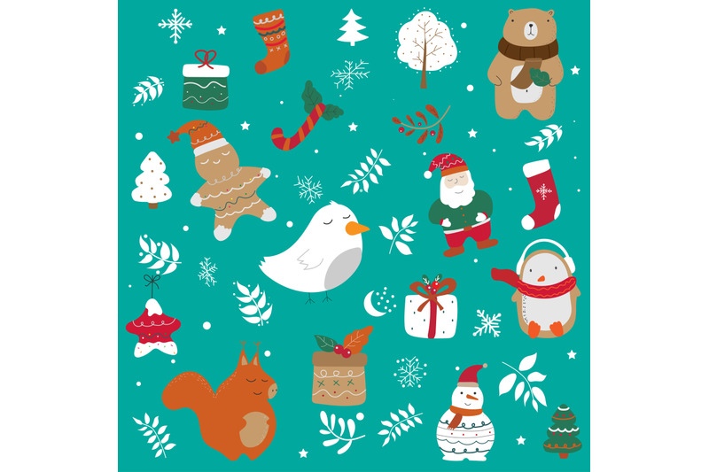 christmas-collection-with-cute-animals-snowman-penguin-squirrel-gi