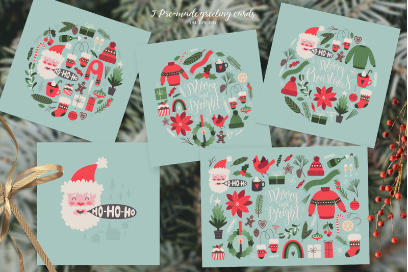 merry-christmas-vector-set