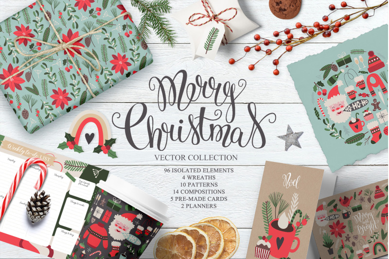 merry-christmas-vector-set