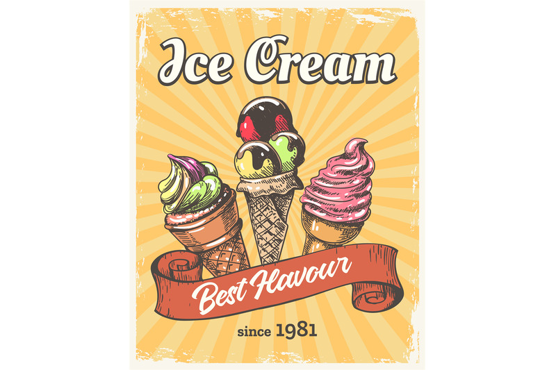 ice-cream-retro-poster