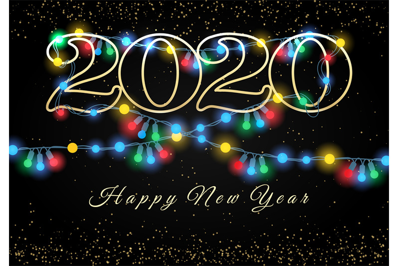 new-year-2020-garlands-background