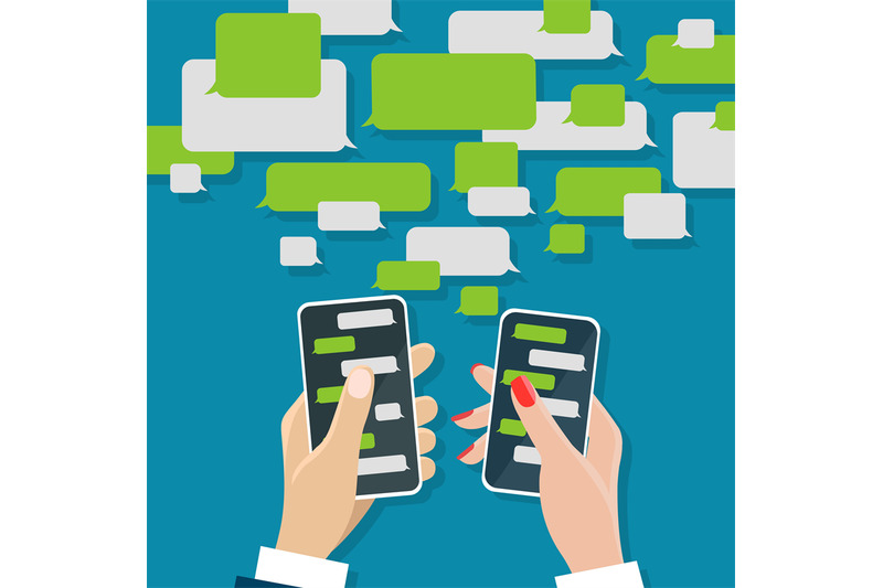 messaging-chat-on-mobile-screens