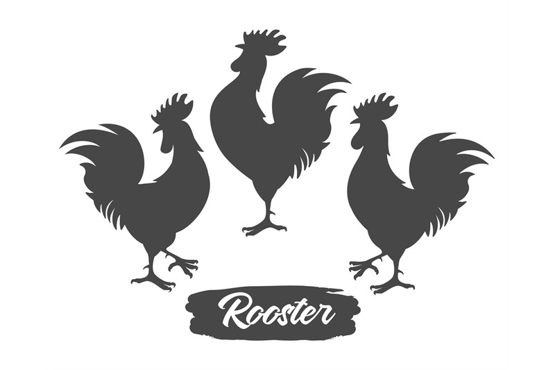 rooster-black-silhouettes