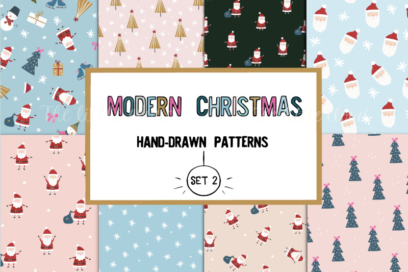 modern-christmas-hand-drawn-patterns
