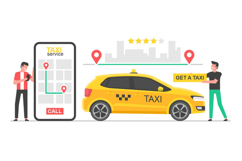 online-taxi-concept