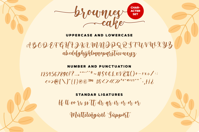 brownies-cake-handwritten-font