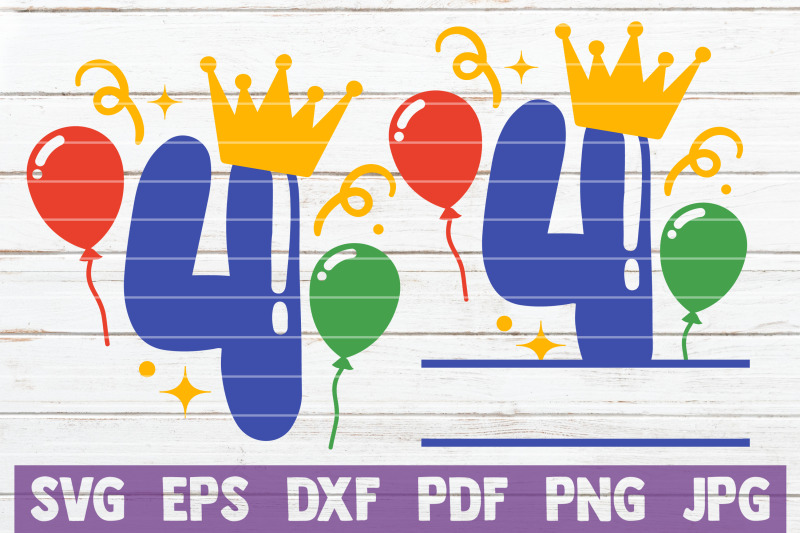 birthday-balloons-no-4-svg-cut-file