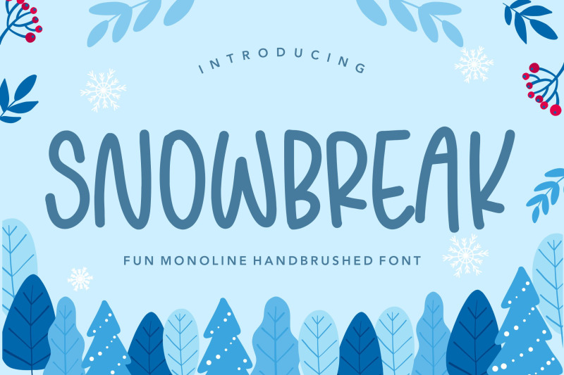 snowbreak-fun-monoline-handbrushed-font