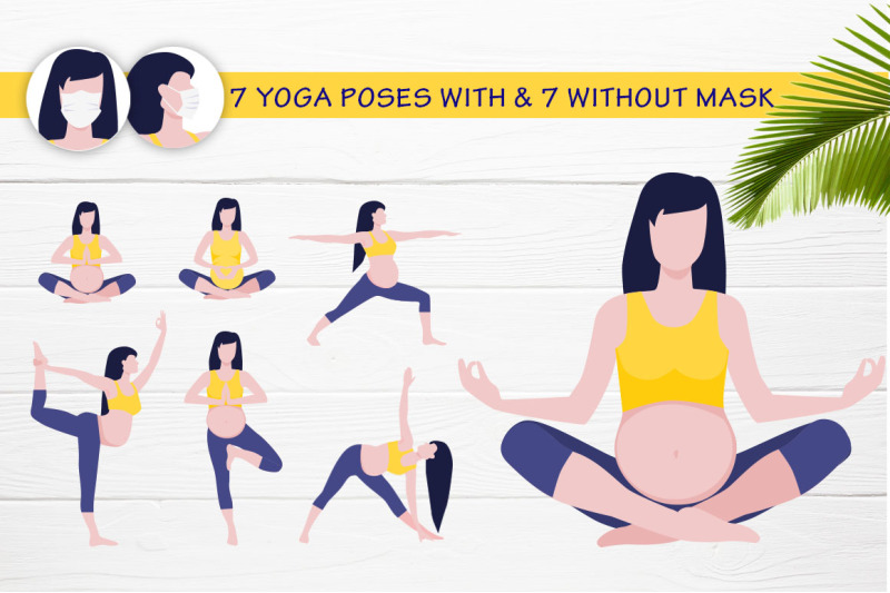 preggy-yogini-yoga-pregnance-poses-vector-collection