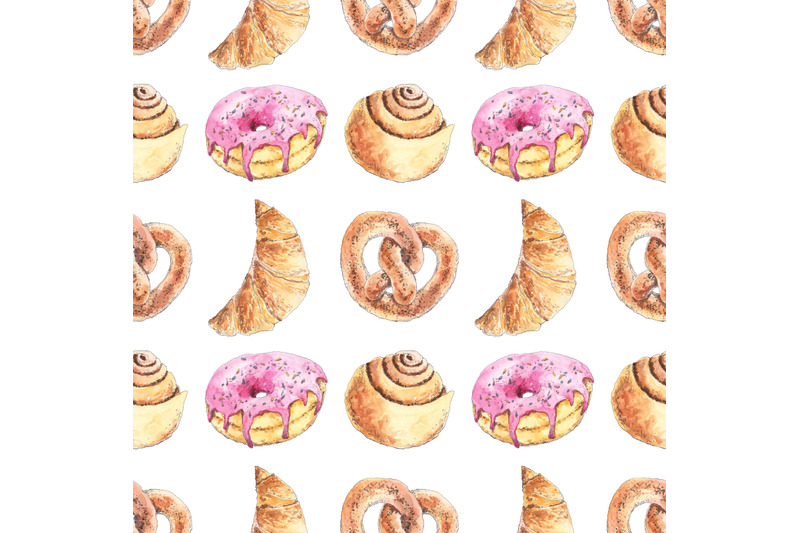 sweet-bakery-watercolor-seamless-pattern-food-illustration