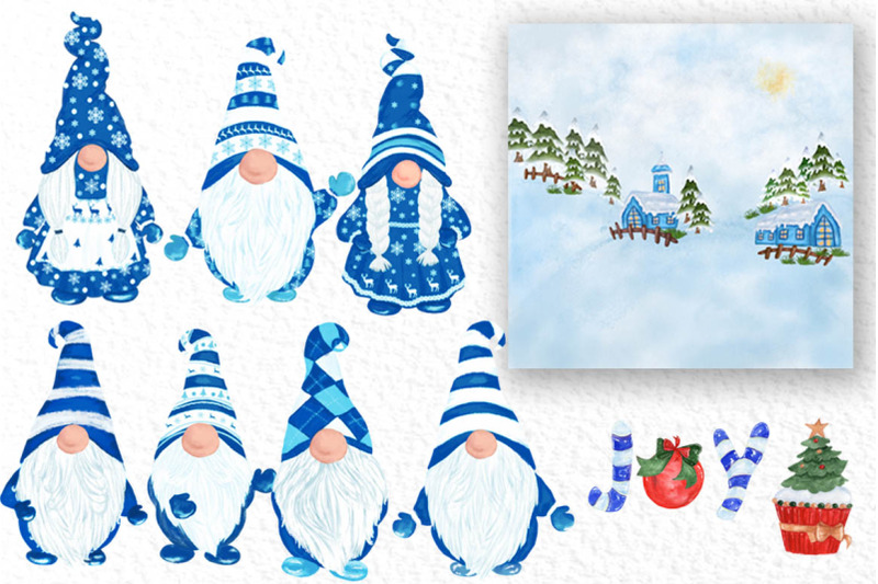 gnomes-clipart-christmas-clipart-christmas-flowers-winter