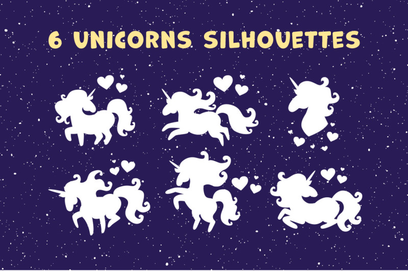 good-night-little-unicorn-vector-collection