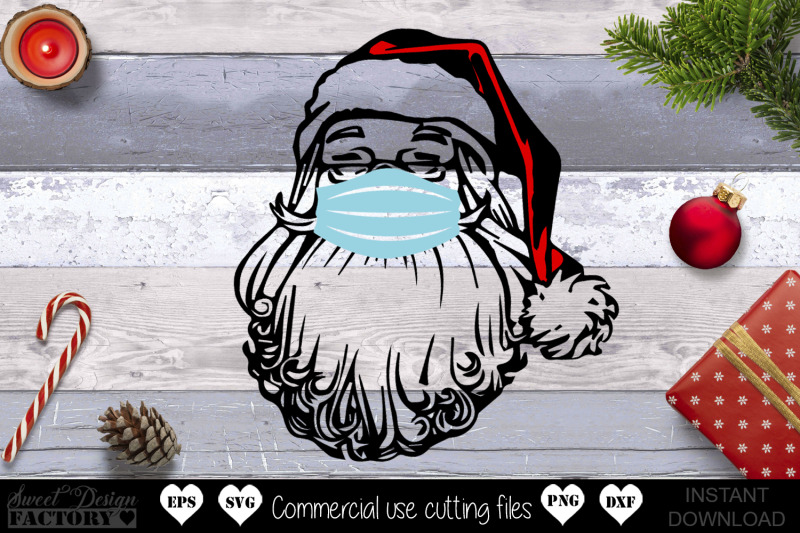 santa-claus-with-mask-svg