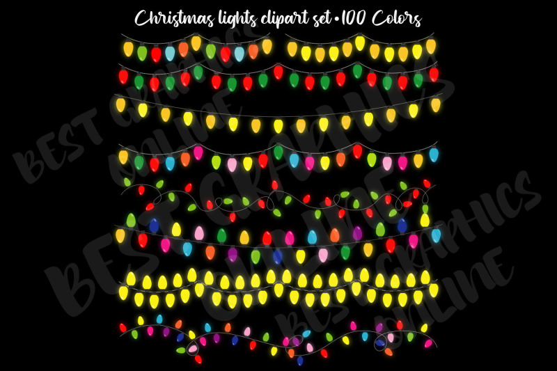 string-of-christmas-lights-clipart-set