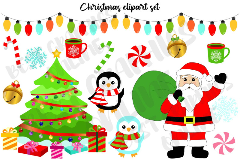 christmas-holiday-clipart-set-santa-clauss