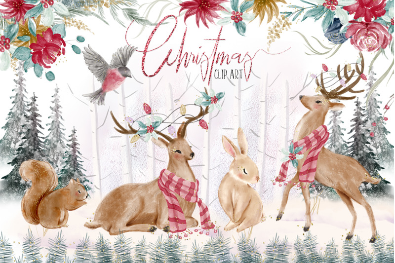 woodland-christmas-illustrations