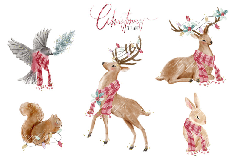 woodland-christmas-illustrations