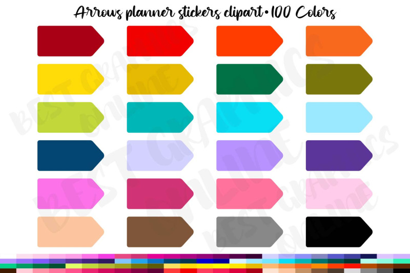 arrows-planner-stickers-clipart-rounded