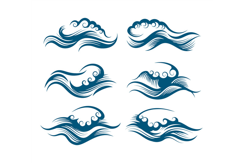 waves-in-engraving-style