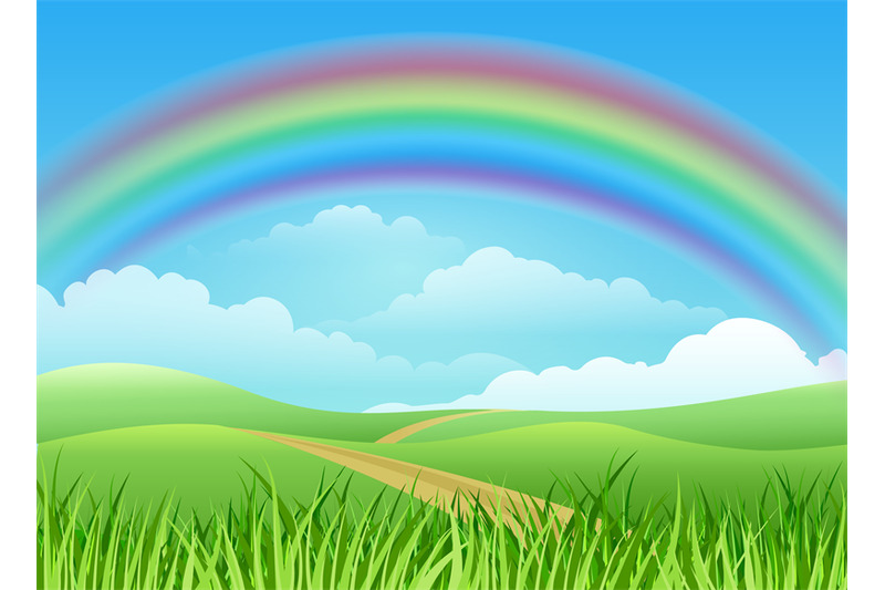 rainbow-landscape-cartoon-background