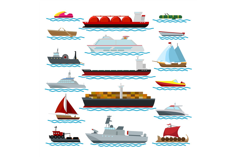 vessels-in-ocean-nautical-set