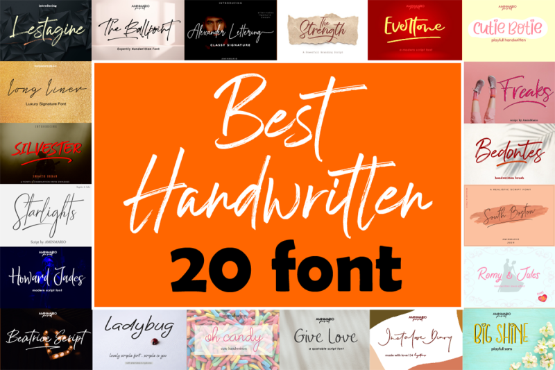 best-handwritten-font-bundle