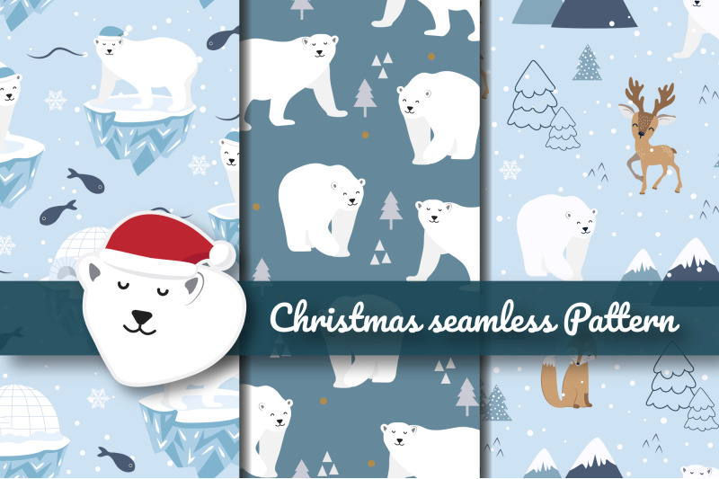 christmas-polar-bear-seamless-pattern