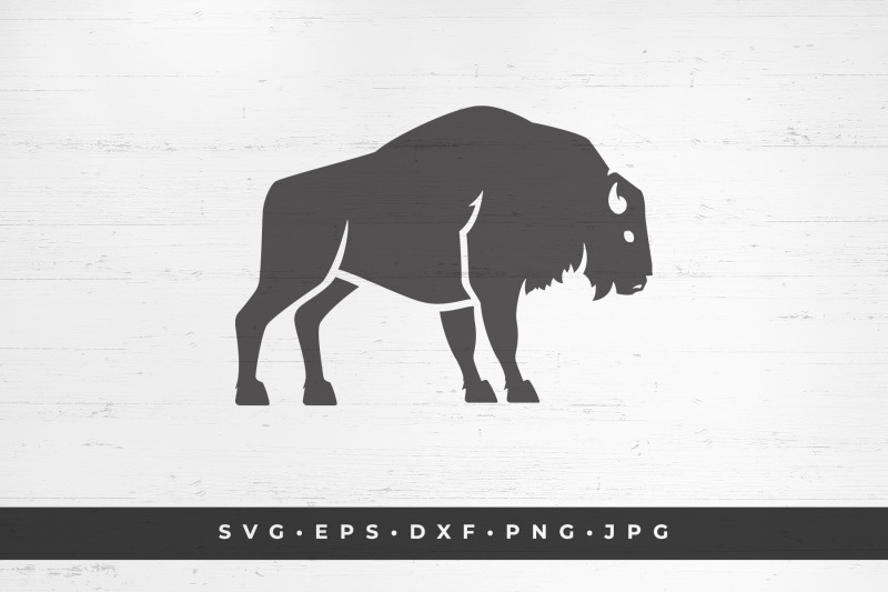 bison-silhouette-isolated-on-white-background-vector-illustration-svg