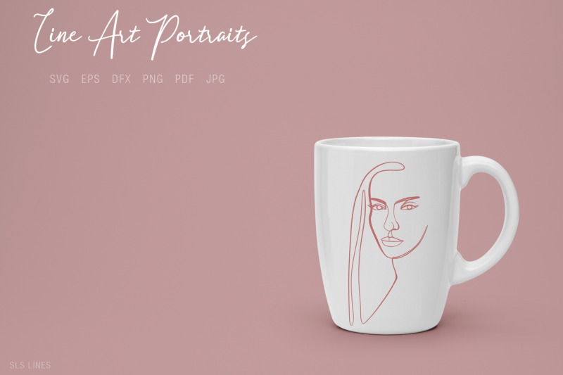 line-art-portraits-of-beautiful-women-in-svg-and-eps