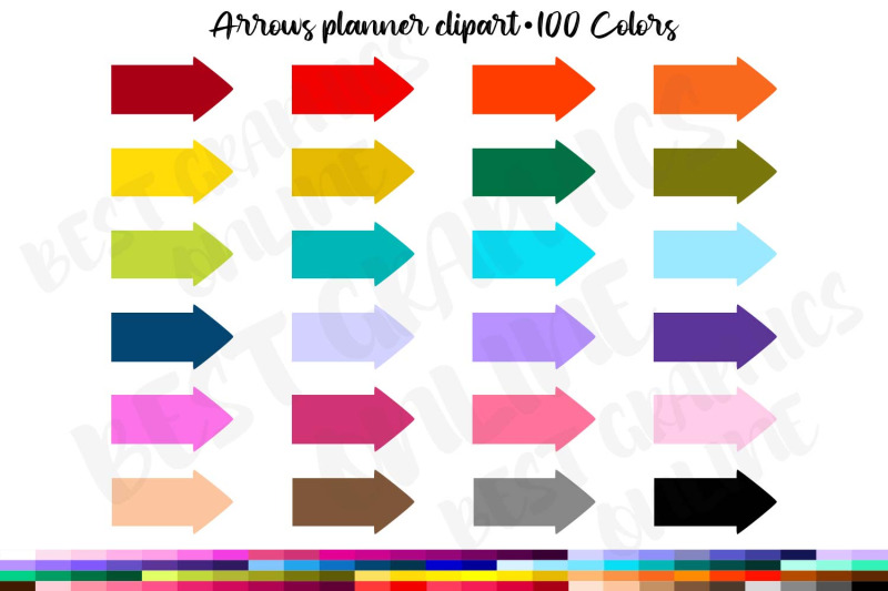 100-arrows-planner-stickers-clipart-set