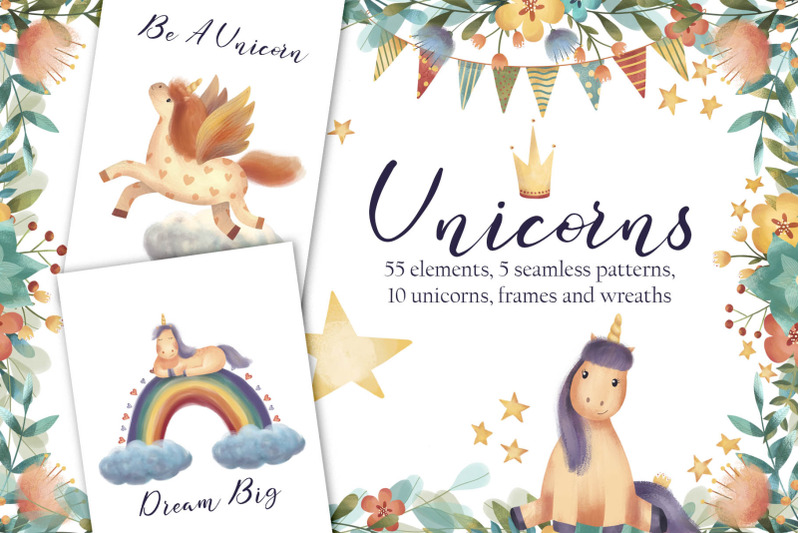 unicorns-and-flowers-collection