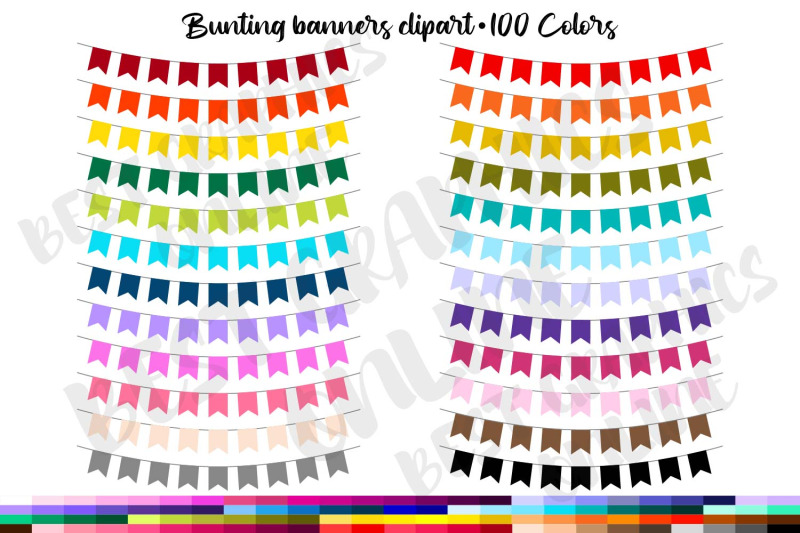 100-banners-clipart-garland-party-flags