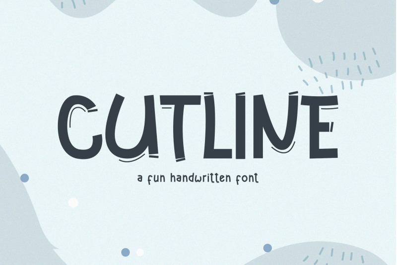 cutline-a-fun-handwritten-font