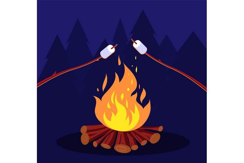 bonfire-and-marshmallow-friends-in-night-camping-at-campfire-marshma