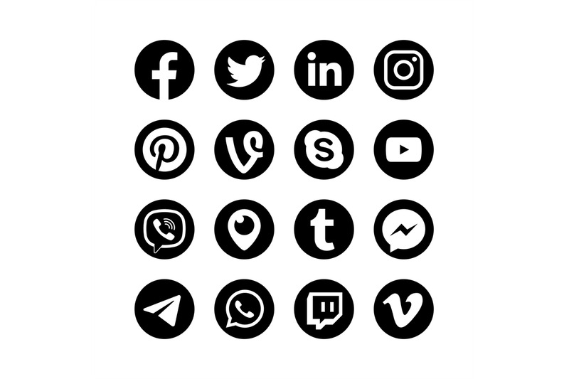 social-media-icons-popular-messenger-web-social-network-vector-media
