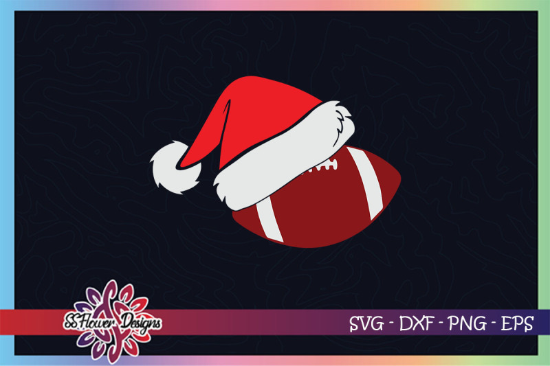 football-ball-santa-christmas-hat