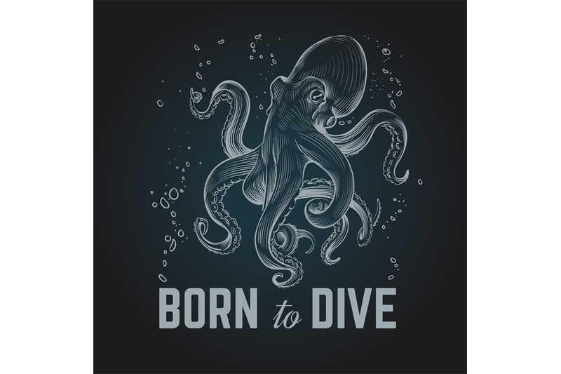 octopus-poster-born-to-dave-vintage-hand-drawn-chalk-diving-backgroun