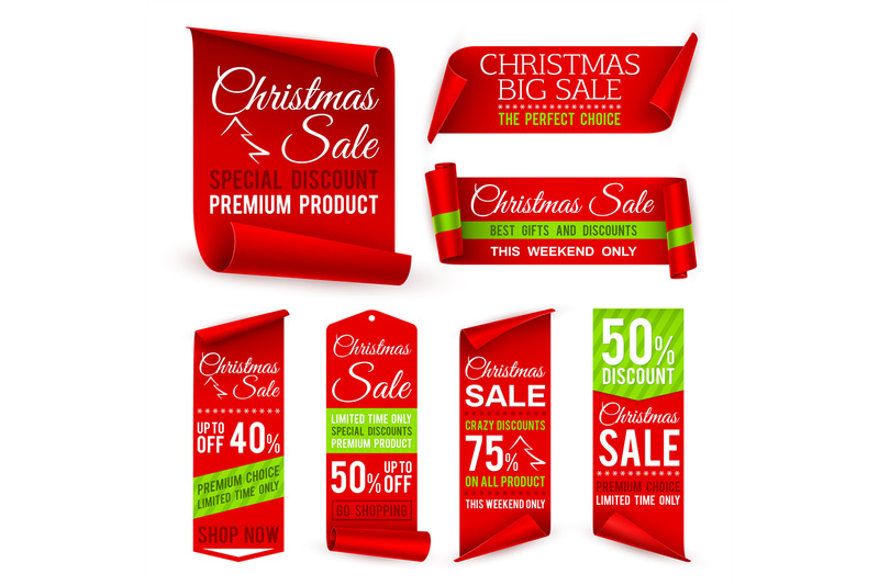 christmas-ribbons-xmas-holiday-red-fabric-sale-banners-with-discount