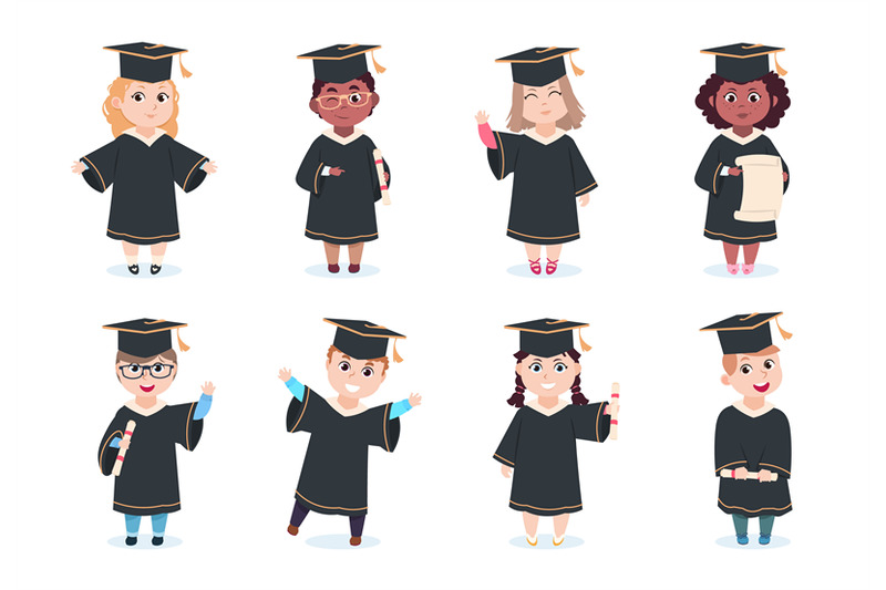 graduate-kids-kindergarten-preschool-graduating-children-in-graduatio