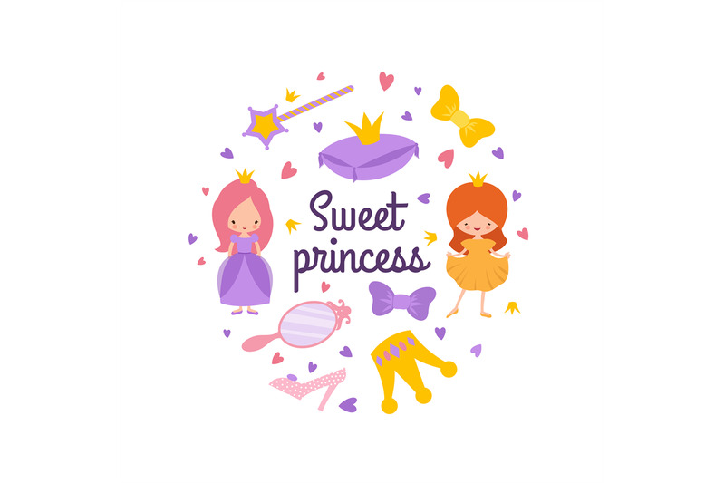 cartoon-character-princess-vector-emblem-with-crown-magic-wand-heart