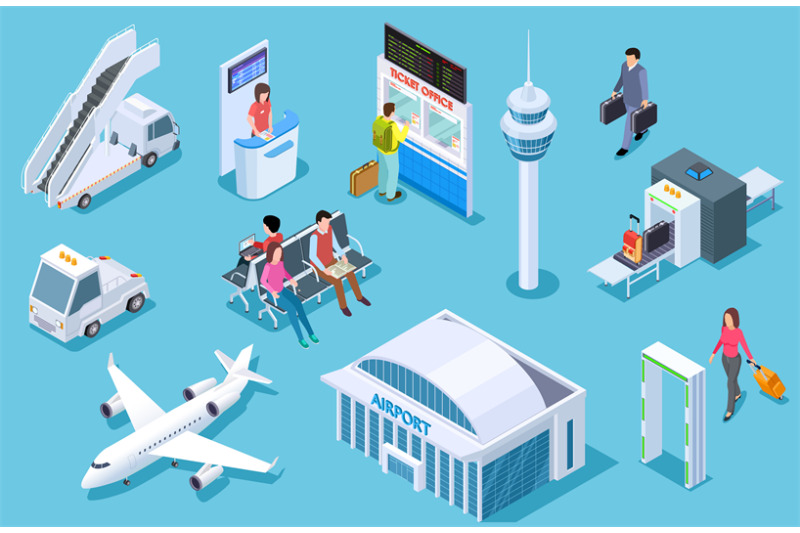 airport-isometric-passenger-luggage-airport-terminal-tower-plane-pa