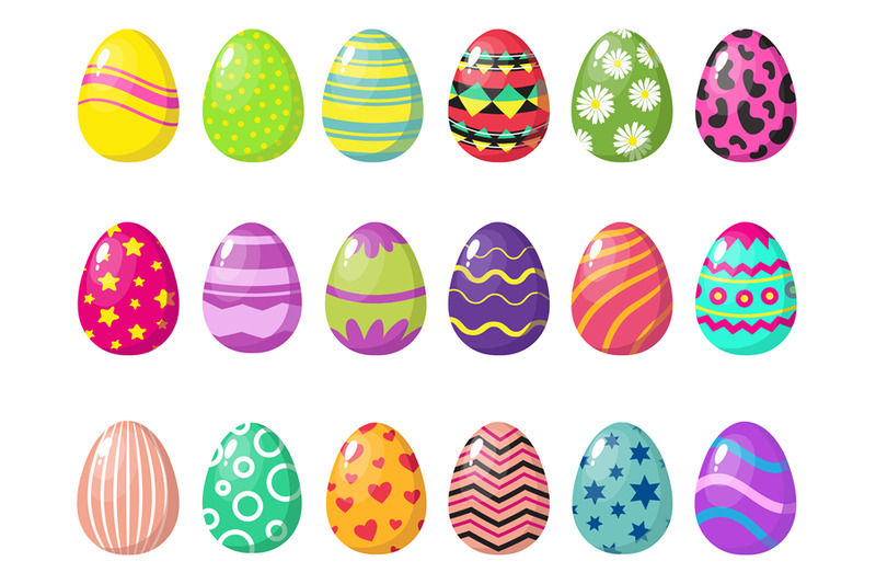 cartoon-colorful-easter-eggs-vector-with-patterns-isolated-on-white-ba